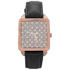 Happy Toast Grey Rose Gold Leather Watch  by snowwhitegirl