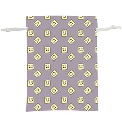 Happy Toast Grey  Lightweight Drawstring Pouch (xl) by snowwhitegirl