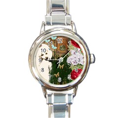 Vintage Llorona Collage Round Italian Charm Watch