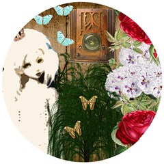 Vintage Llorona Collage Wooden Puzzle Round