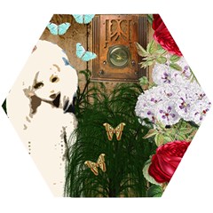 Vintage Llorona Collage Wooden Puzzle Hexagon