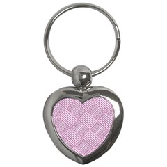 Wood Texture Diagonal Weave Pastel Key Chain (heart) by Mariart