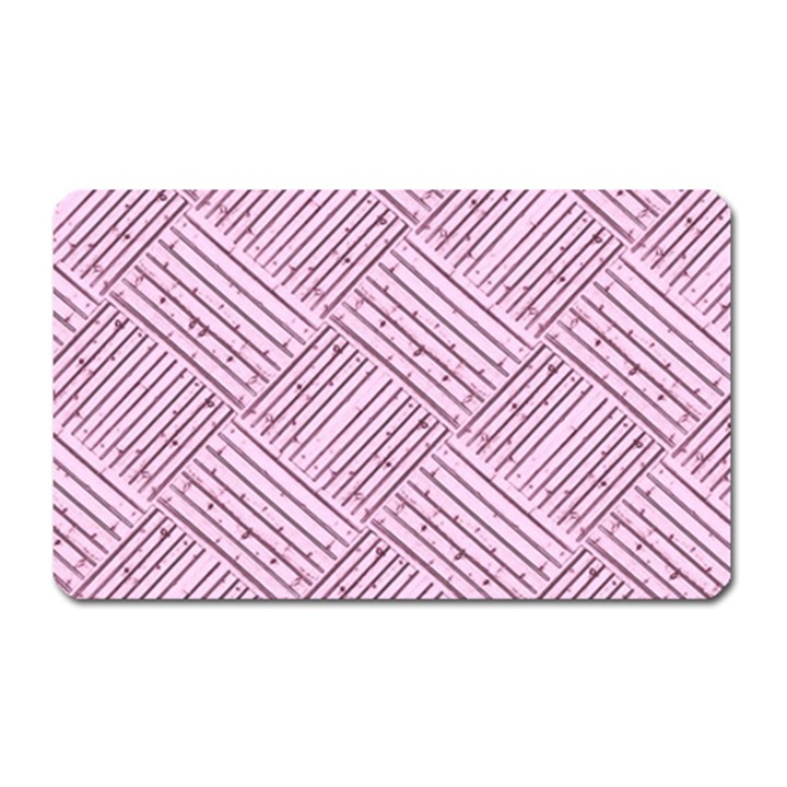 Wood Texture Diagonal Weave Pastel Magnet (Rectangular)