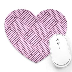 Wood Texture Diagonal Weave Pastel Heart Mousepads by Mariart