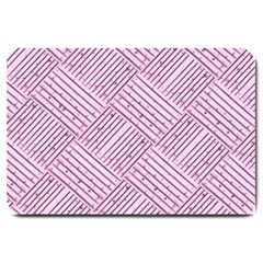 Wood Texture Diagonal Weave Pastel Large Doormat  by Mariart