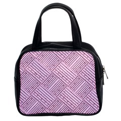 Wood Texture Diagonal Weave Pastel Classic Handbag (two Sides) by Mariart