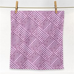 Wood Texture Diagonal Weave Pastel Face Towel by Mariart