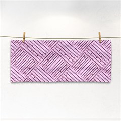 Wood Texture Diagonal Weave Pastel Hand Towel by Mariart