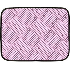 Wood Texture Diagonal Weave Pastel Double Sided Fleece Blanket (mini)  by Mariart