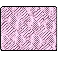 Wood Texture Diagonal Weave Pastel Fleece Blanket (medium)  by Mariart