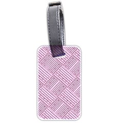 Wood Texture Diagonal Weave Pastel Luggage Tag (two Sides) by Mariart