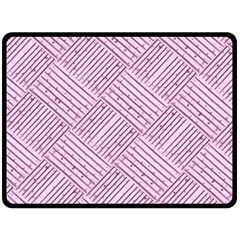 Wood Texture Diagonal Weave Pastel Double Sided Fleece Blanket (large)  by Mariart