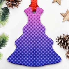 Dot Background Pattern Halftone Christmas Tree Ornament (two Sides) by Bajindul