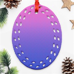 Dot Background Pattern Halftone Oval Filigree Ornament (two Sides) by Bajindul