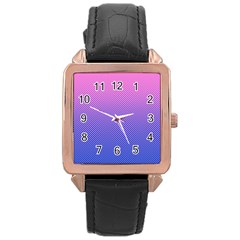 Dot Background Pattern Halftone Rose Gold Leather Watch  by Bajindul