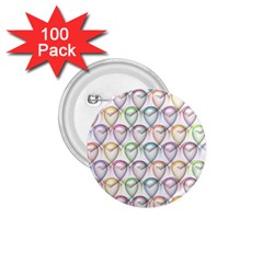 Valentine Hearts 1.75  Buttons (100 pack) 