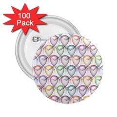 Valentine Hearts 2.25  Buttons (100 pack) 