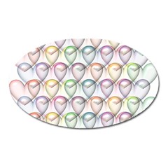 Valentine Hearts Oval Magnet