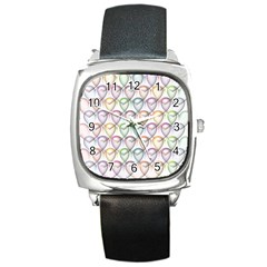 Valentine Hearts Square Metal Watch