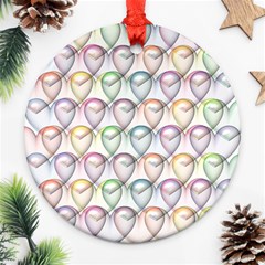 Valentine Hearts Round Ornament (Two Sides)