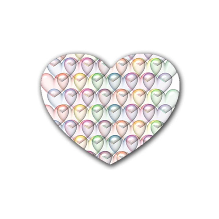 Valentine Hearts Rubber Coaster (Heart) 