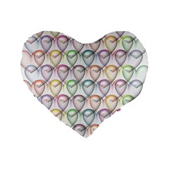 Valentine Hearts Standard 16  Premium Heart Shape Cushions