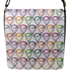 Valentine Hearts Flap Closure Messenger Bag (S)