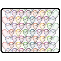 Valentine Hearts Double Sided Fleece Blanket (large) 