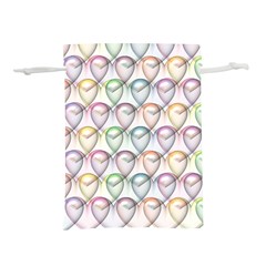 Valentine Hearts Lightweight Drawstring Pouch (l)