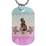 Abstract Decorative Floral Design, Mandala Dog Tag (One Side) Front