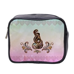 Abstract Decorative Floral Design, Mandala Mini Toiletries Bag (two Sides) by FantasyWorld7