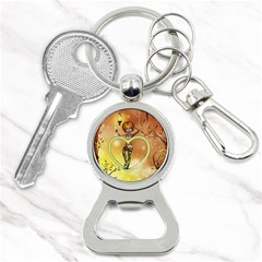 Cute Fairy  On A Swing Made By A Heart Bottle Opener Key Chain by FantasyWorld7