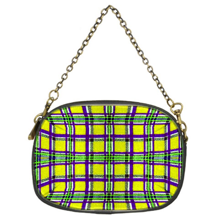 Plaid 3 Chain Purse (One Side)