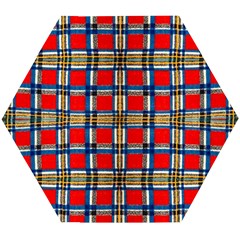 Plaid 4 Wooden Puzzle Hexagon