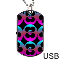 The Most Wonderful Flowers On The Festive Festivale Dog Tag Usb Flash (one Side) by pepitasart