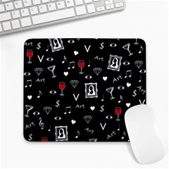 Party Pattern Large Mousepads by Valentinaart