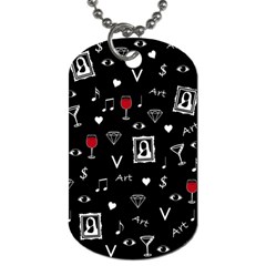 Party Pattern Dog Tag (two Sides) by Valentinaart