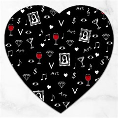 Party Pattern Jigsaw Puzzle (heart) by Valentinaart