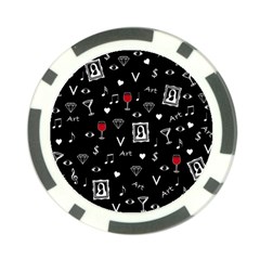 Party Pattern Poker Chip Card Guard by Valentinaart