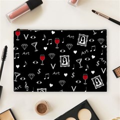 Party Pattern Cosmetic Bag (large) by Valentinaart