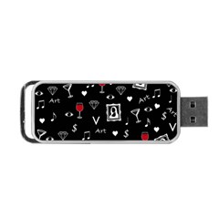 Party Pattern Portable Usb Flash (two Sides) by Valentinaart