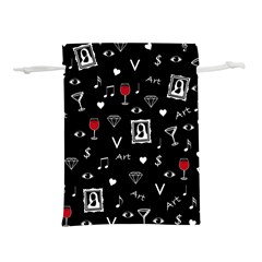 Party Pattern Lightweight Drawstring Pouch (l) by Valentinaart