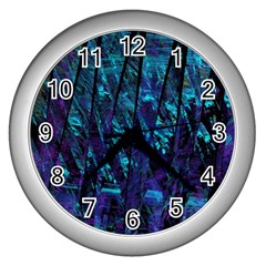 Who Broke The 80s Wall Clock (silver) by designsbyamerianna