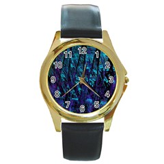 Who Broke The 80s Round Gold Metal Watch by designsbyamerianna