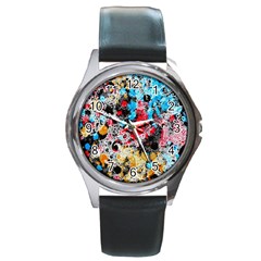 Paint Me Down 4 Round Metal Watch by impacteesstreetwearsix