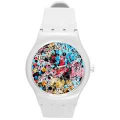 Paint Me Down 4 Round Plastic Sport Watch (m) by impacteesstreetwearsix