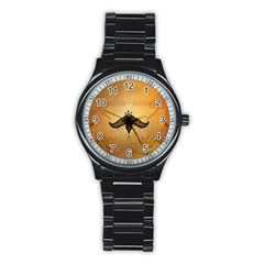 Abstract Decorative Design, Mandala Stainless Steel Round Watch