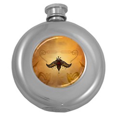 Abstract Decorative Design, Mandala Round Hip Flask (5 oz)