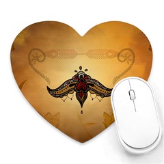 Abstract Decorative Design, Mandala Heart Mousepads