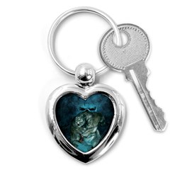 Aweome Troll With Skulls In The Night Key Chain (heart) by FantasyWorld7